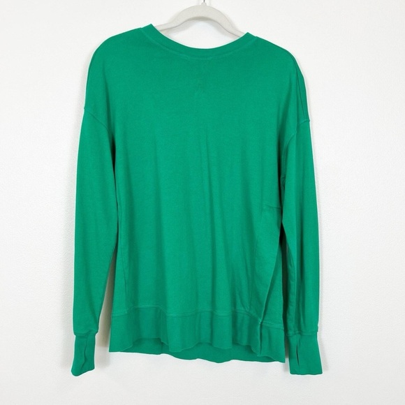 Sweaty Betty Tops - Sweaty Betty After Class Split Sweatshirt Green Small US 6 Activewear Athletic‎